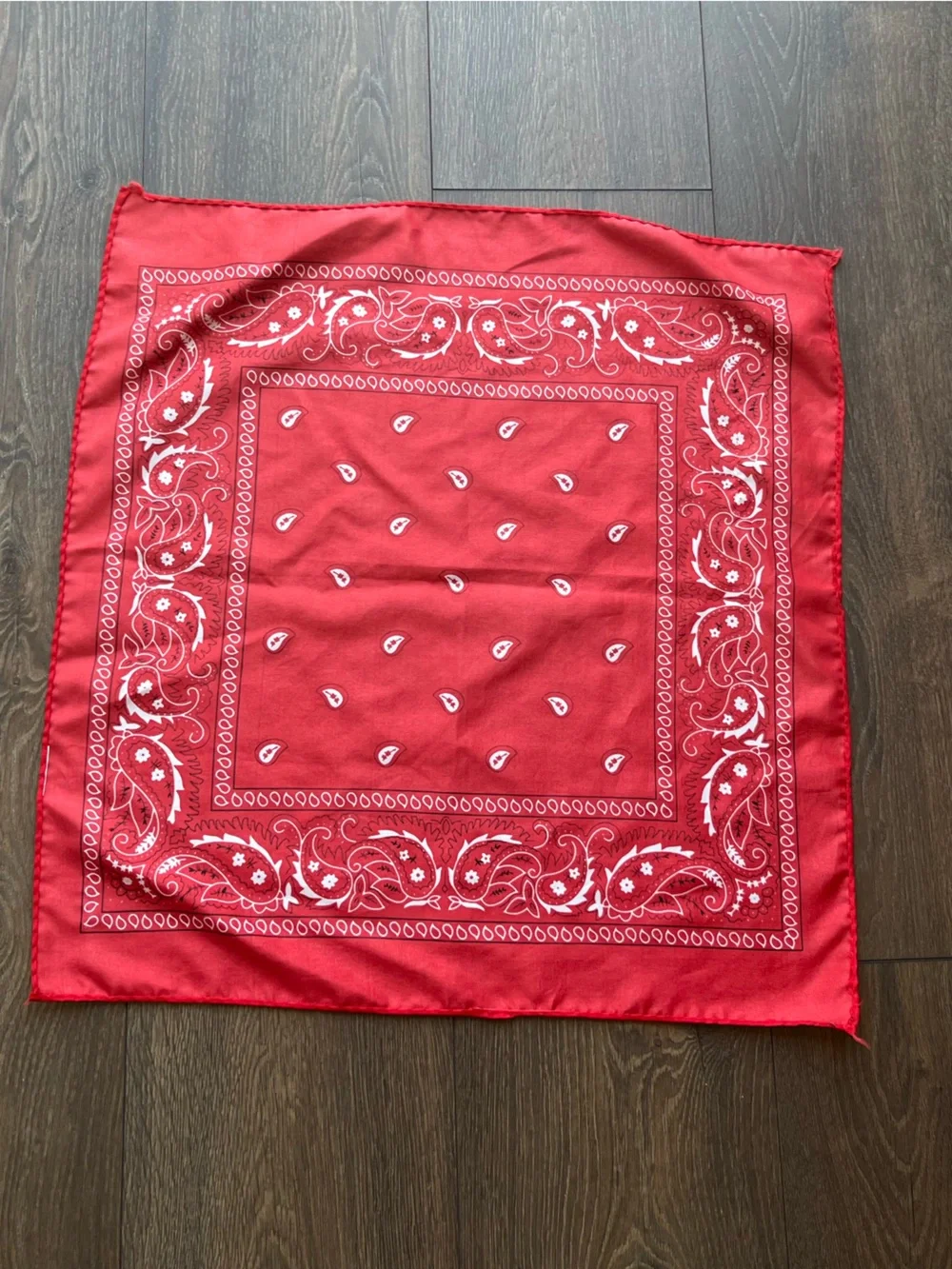 Red Paisley Bandana Scarf